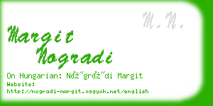 margit nogradi business card